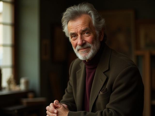 Ritratto di Davide Brun, artista figurativo