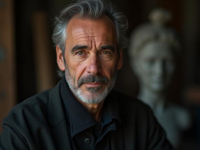 Ritratto di Marco Bianchi, scultore di opere moderne